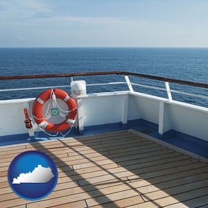 a cruise ship deck - with Kentucky icon