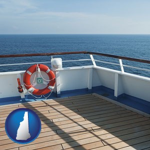 a cruise ship deck - with New Hampshire icon
