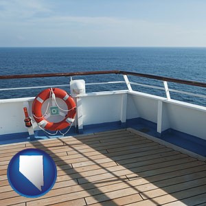 a cruise ship deck - with Nevada icon