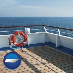 a cruise ship deck - with Tennessee icon